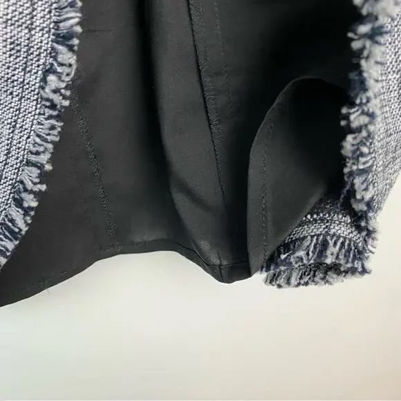 Rebecca Taylor Women's Sleeveless Slub Twill Dress Black and White Size 8 - Picture 7 of 11